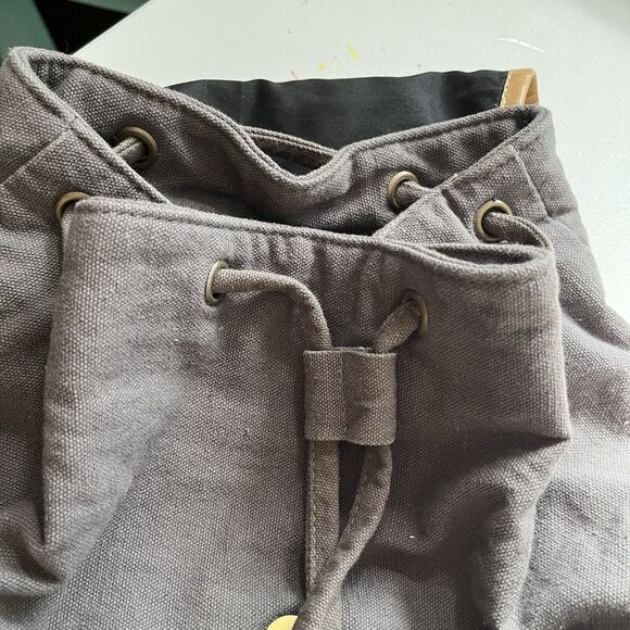 Earthbound Cotton Backpack Gray Bag Keep it Cosmic Embroidered Artsy Hippie BOHO - Picture 4 of 7